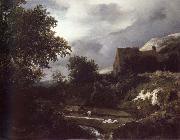 Jacob van Ruisdael, Bleaching Ground in a hollow by a cottage